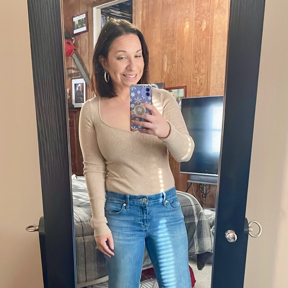 NWOT Nuuds ribbed sweater bodysuit